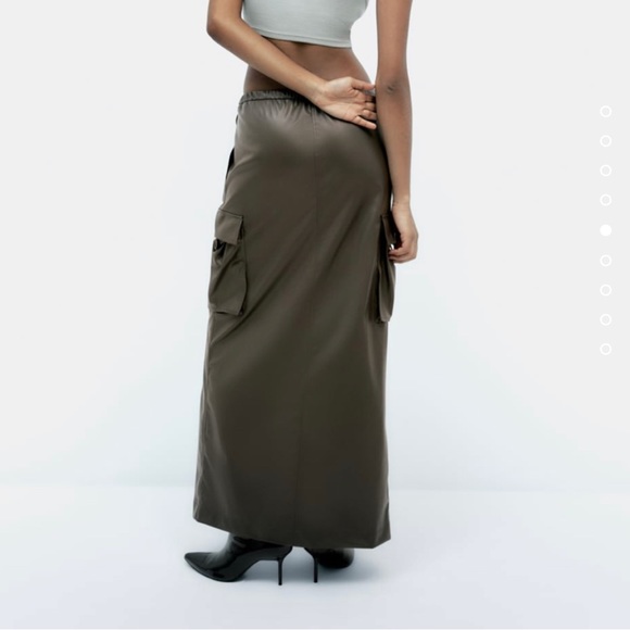 Zara faux leather cargo skirt - Picture 4 of 6